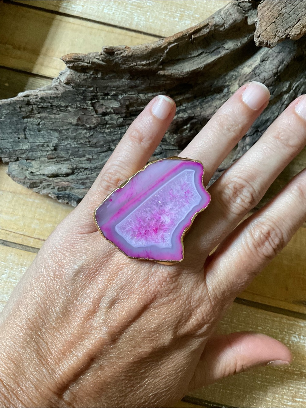 Desert Orchid Agate Ring